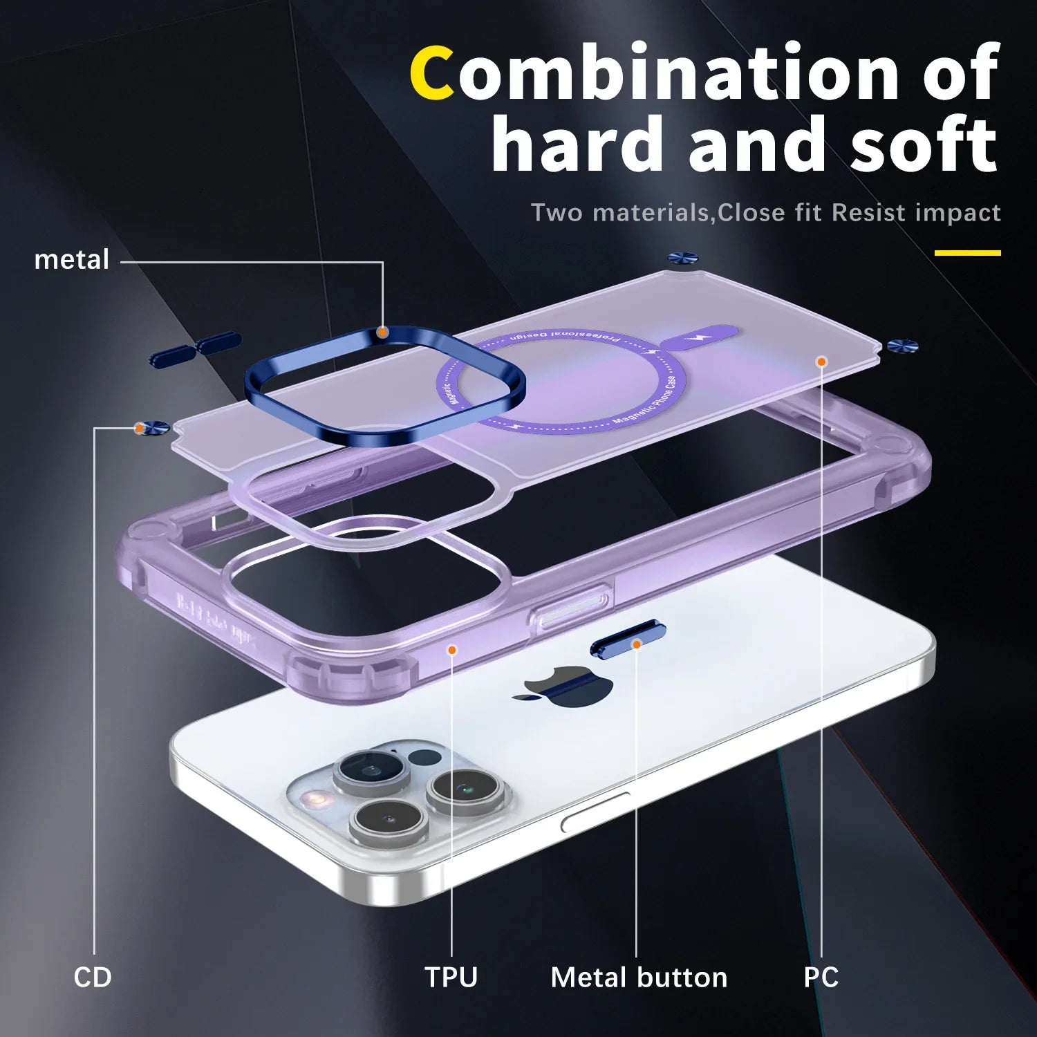 iPhone 16 Series Wave Armor Matte Magsafe Shield Case