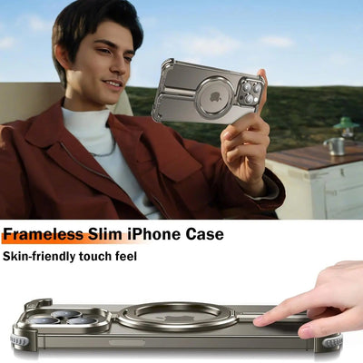 iPhone 15 Series Pivot Guard Magnetic Ring Stand Case