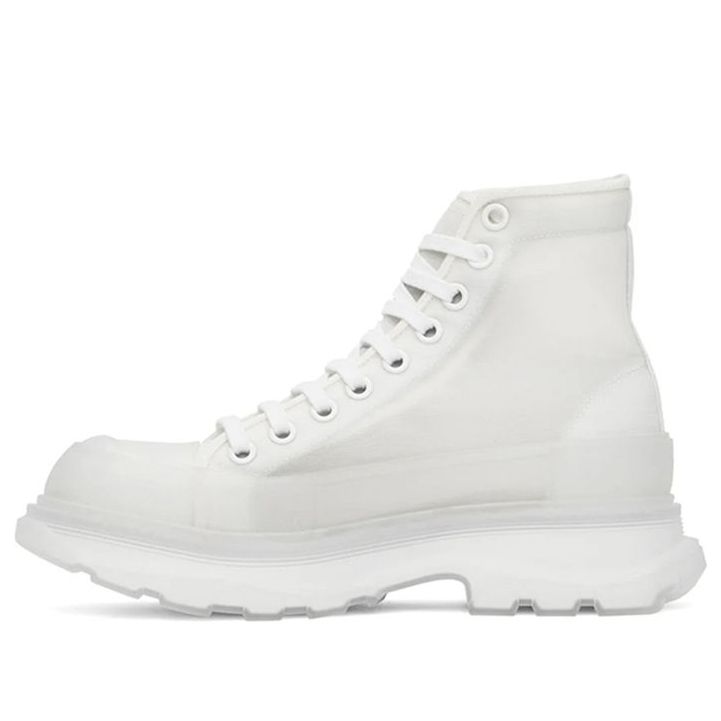 Alexander Mcqueen Tread Slick Boot White White Clear Sole