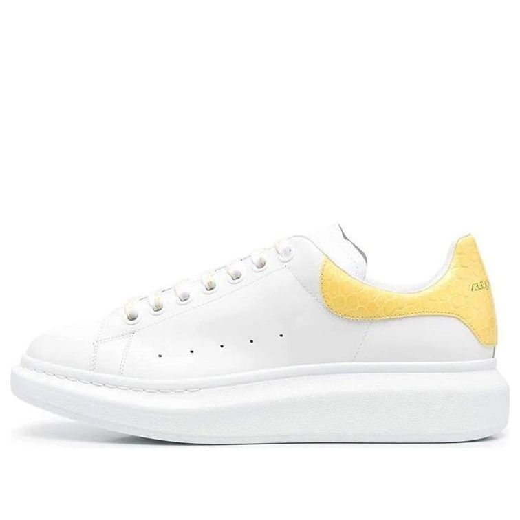 Alexander Mcqueen Oversized White Yellow Croc