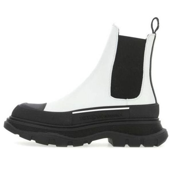 Alexander Mcqueen Tread Slick Boot White Black (Women'S)