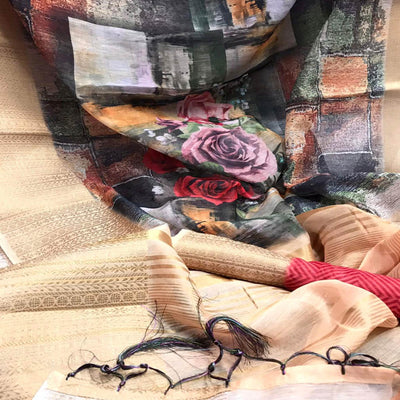 Majesty Multi Colored Festive Wear Woven Banarasi Silk Saree