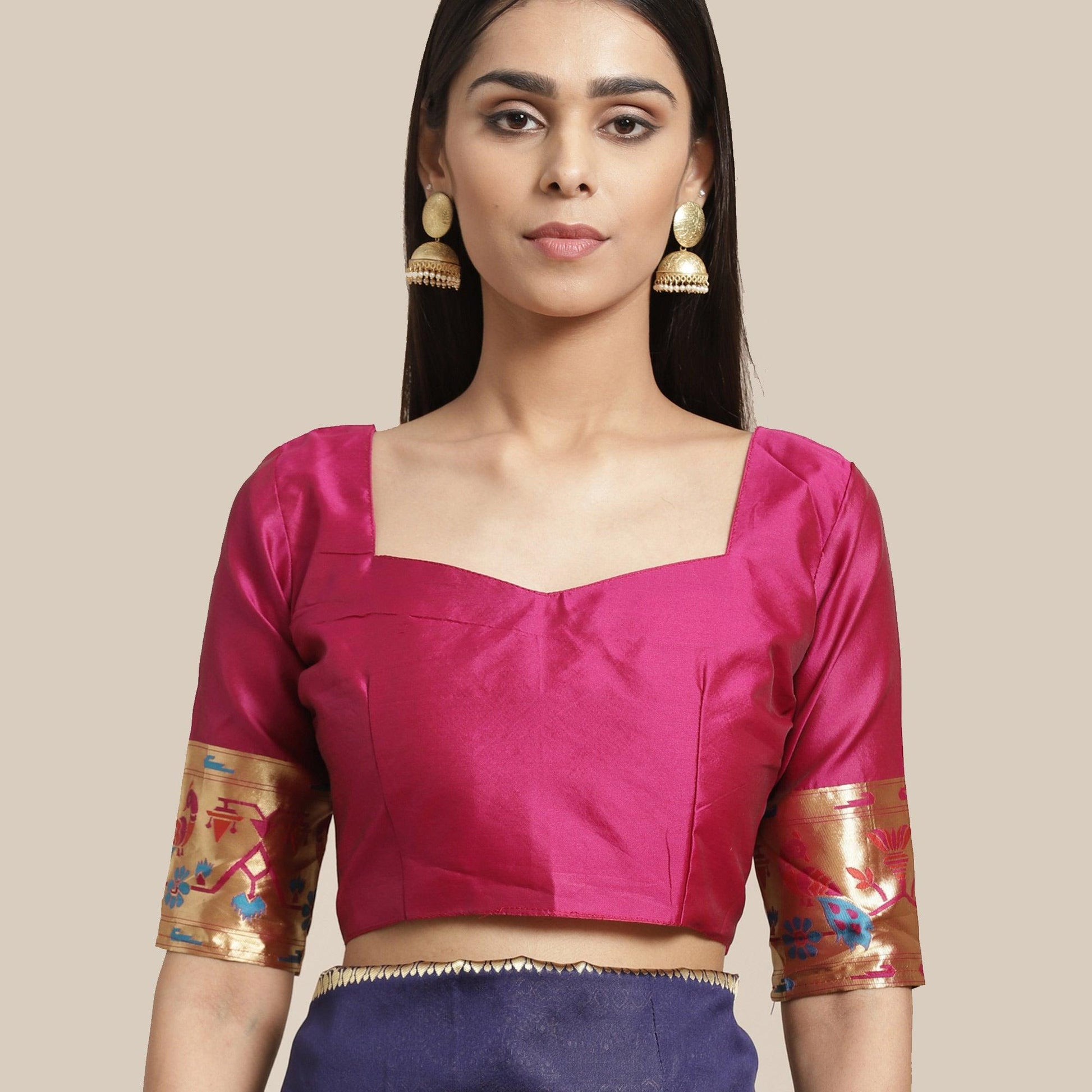 Majesty Navy Blue Colored Festive Wear Woven Silk Blend Saree