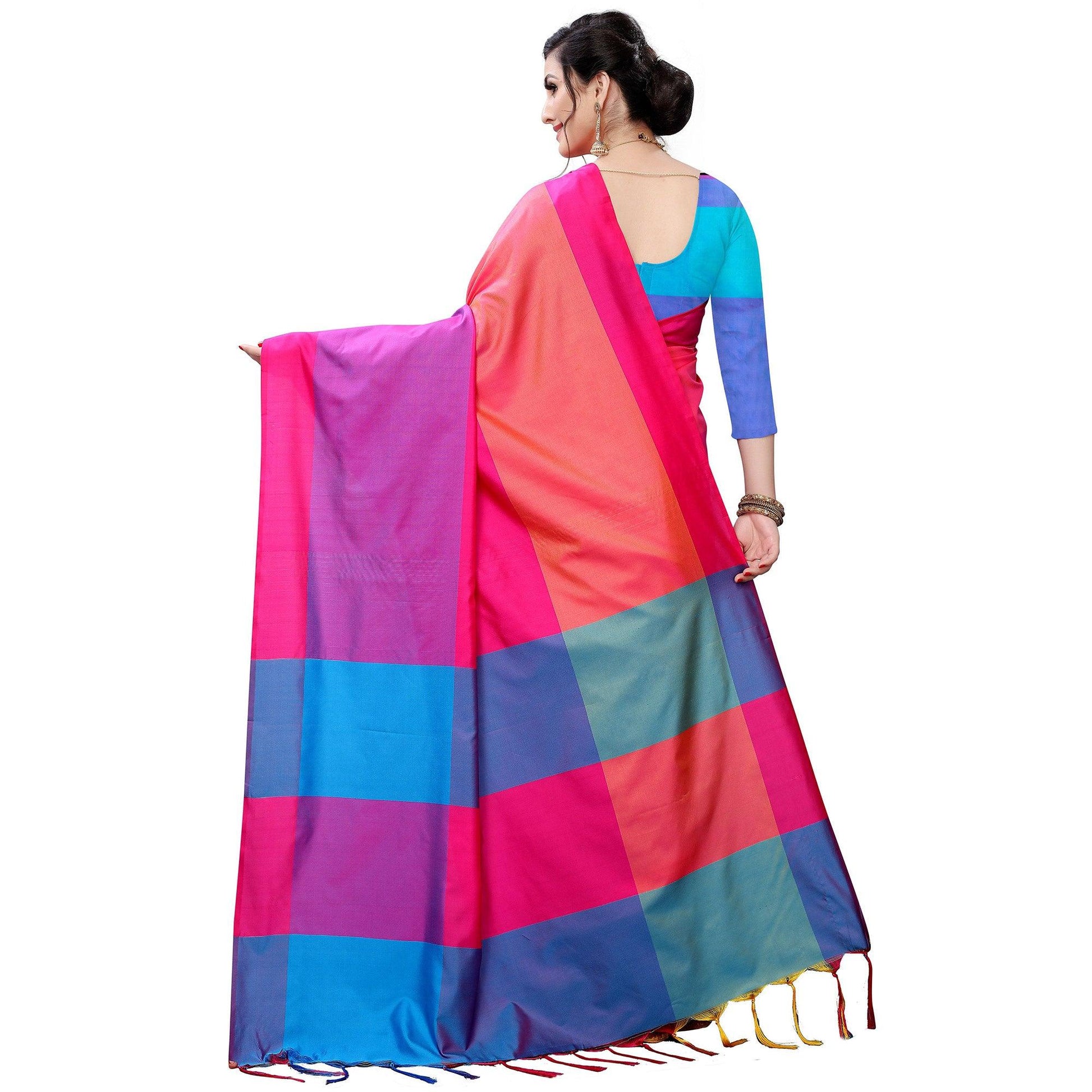 Majesty Pink Colored Festive Wear Woven Sana Silk Saree