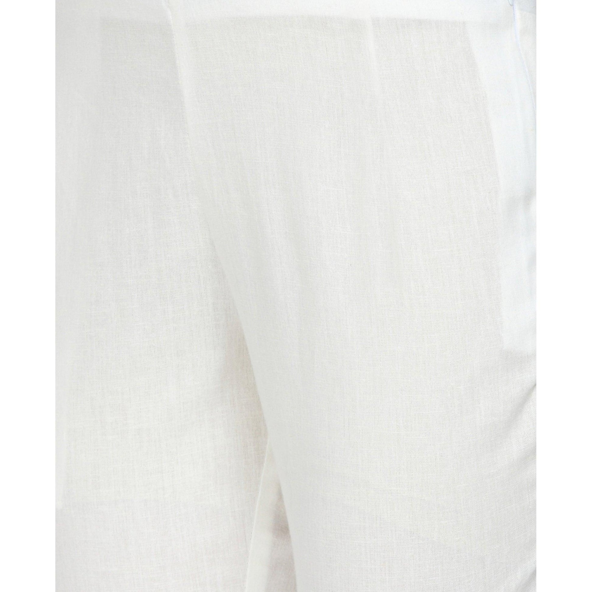 Majesty White Colored Casual Wear Cotton Pant
