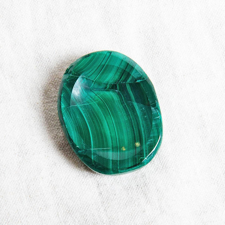 Rare Genuine Malachite Worry Stone