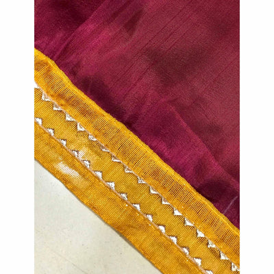 Maroon Batik Printed Art Silk Dress Material