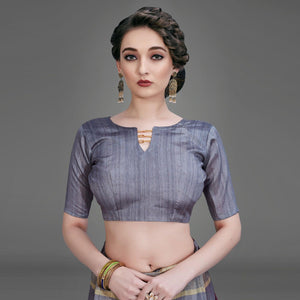 Maroon Casual Art Silk Printed Saree With Unstitched Blouse