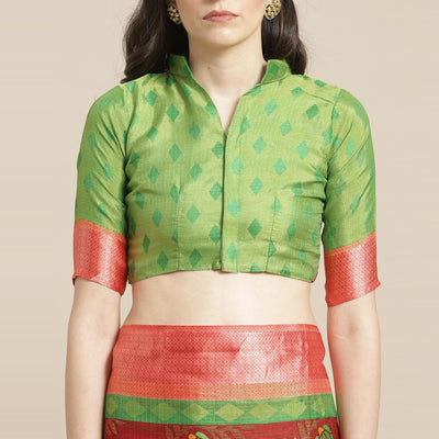 Maroon Casual Brasso Printed Saree With Unstitched Blouse