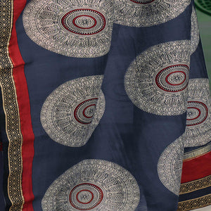 Maroon Digital Printed Chanderi Palazzo Suit