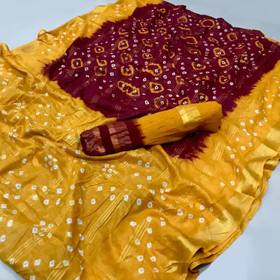 Maroon Printed Pure Cotton Saree