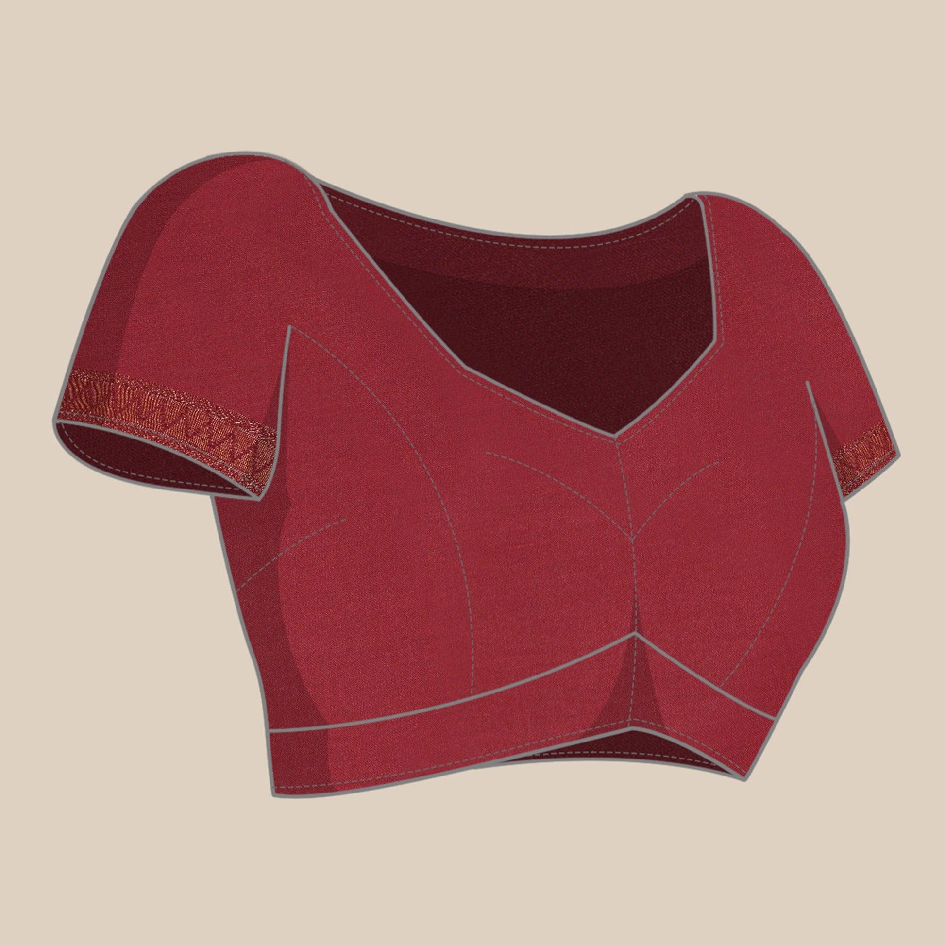 Maroon Woven Kanjivaram Silk Saree With Tassels