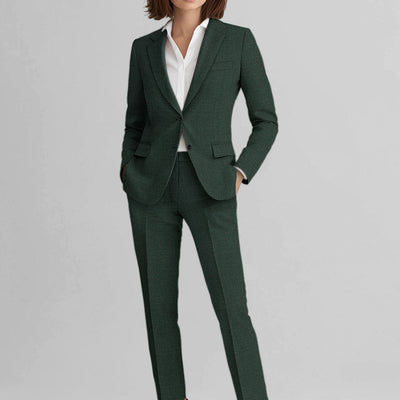Women's Martini Green Linen Suit