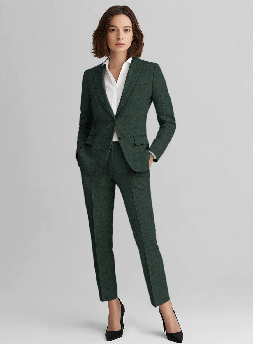 Women's Martini Green Linen Suit