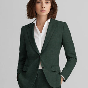 Women's Martini Green Linen Suit