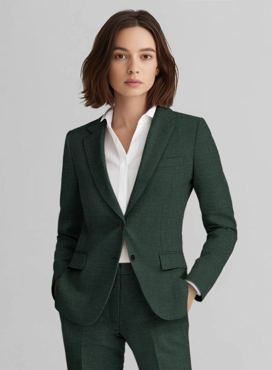 Women's Martini Green Linen Suit