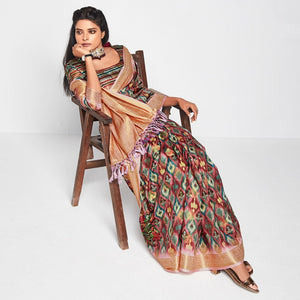 Mauve Casual Wear Printed Soft Art Silk Saree