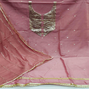 Mauve  Festive Wear Sequins With Handwork Modal Dress Material
