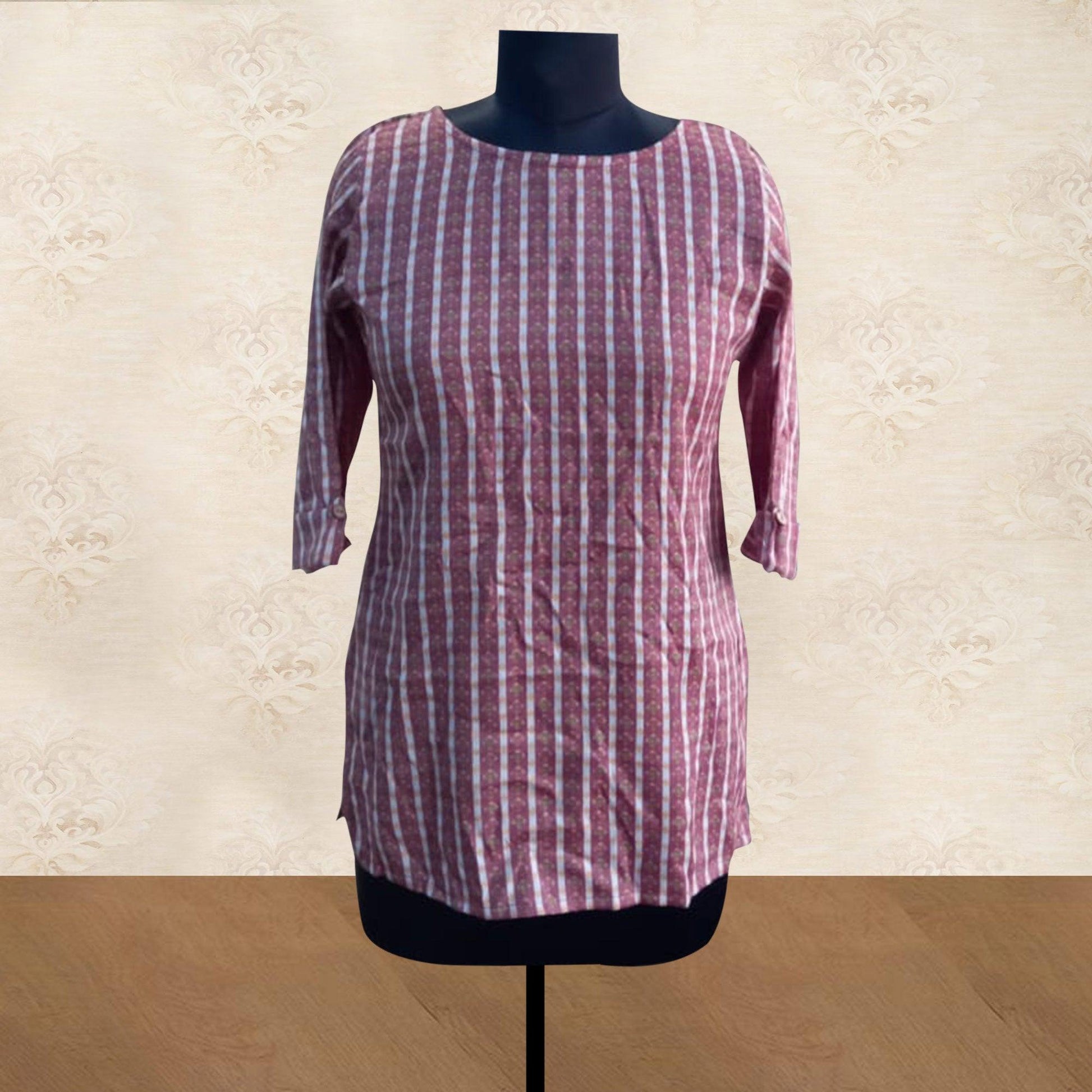 Mauve Printed Rayon Top