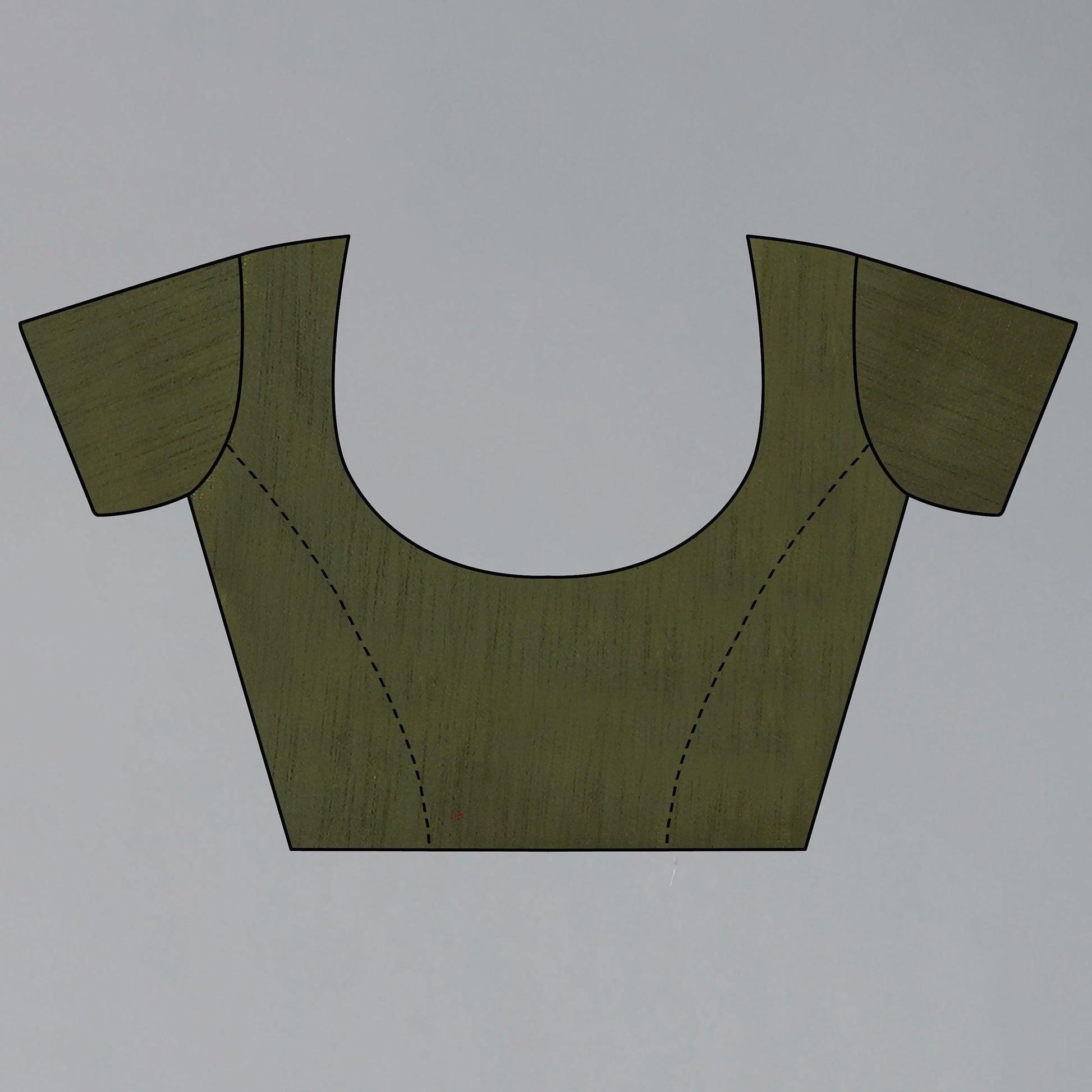 Mehendi Green Hand Printed Organza Saree