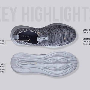 Melange Slip Ons : Grey
