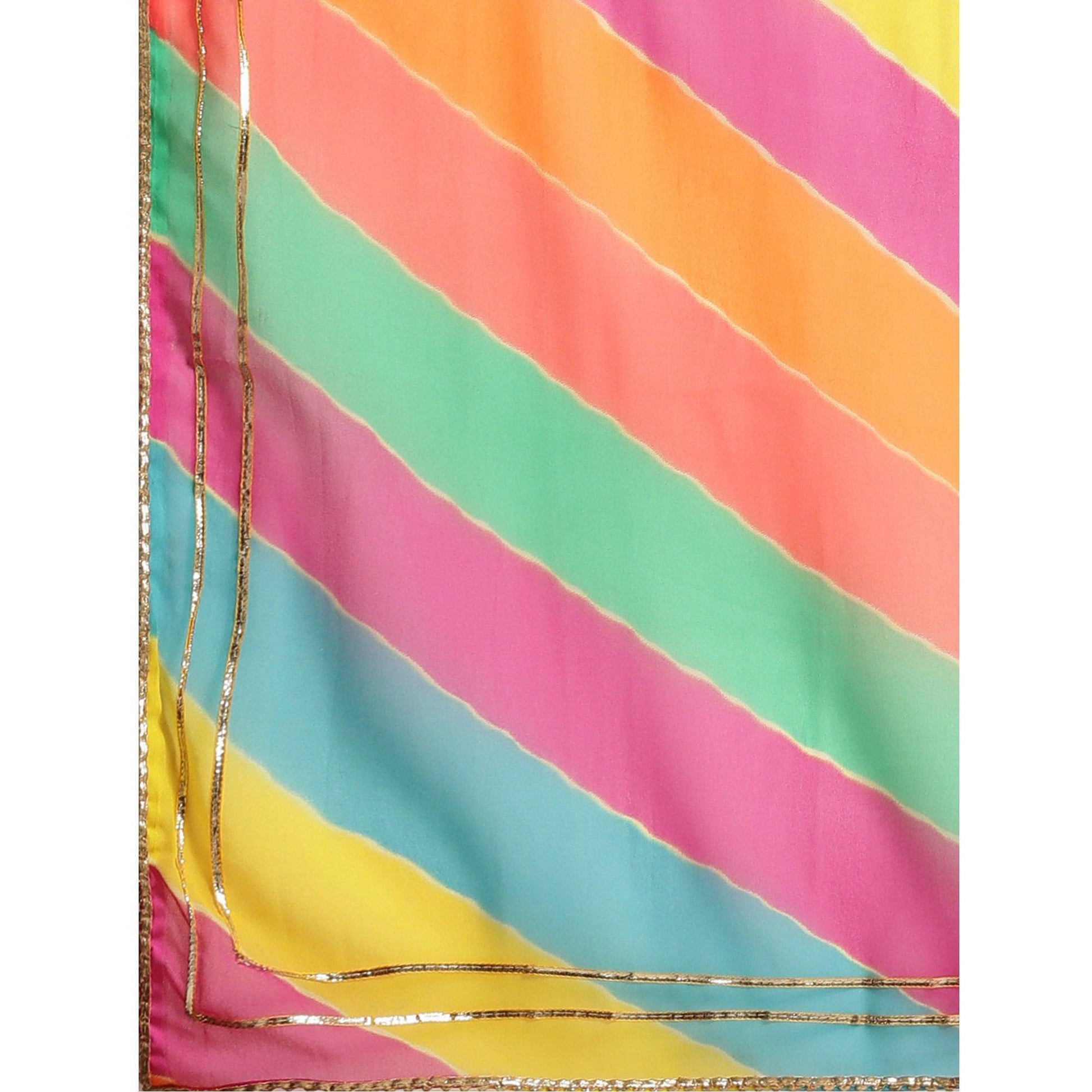 Mesmeric Multicolor Coloured Casual Wear Printed Georgette Saree