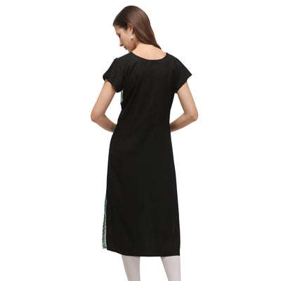 Mesmeric Turqouise Coloured Digital Printed Casual Wear Kurti