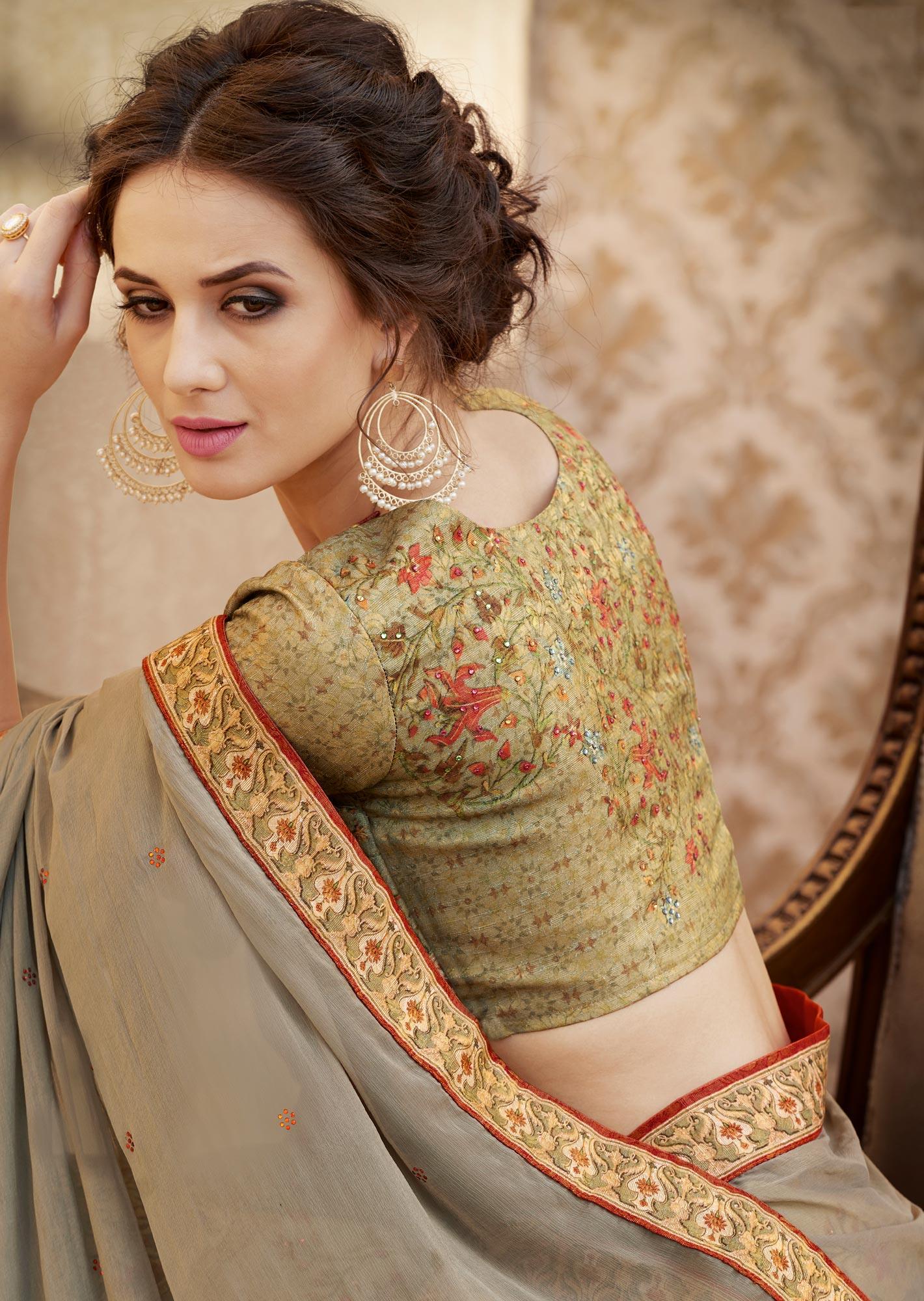 Mesmerising Green Colored Designer Partywear Digital Printed Woven Banarasi Silk Lehenga Choli