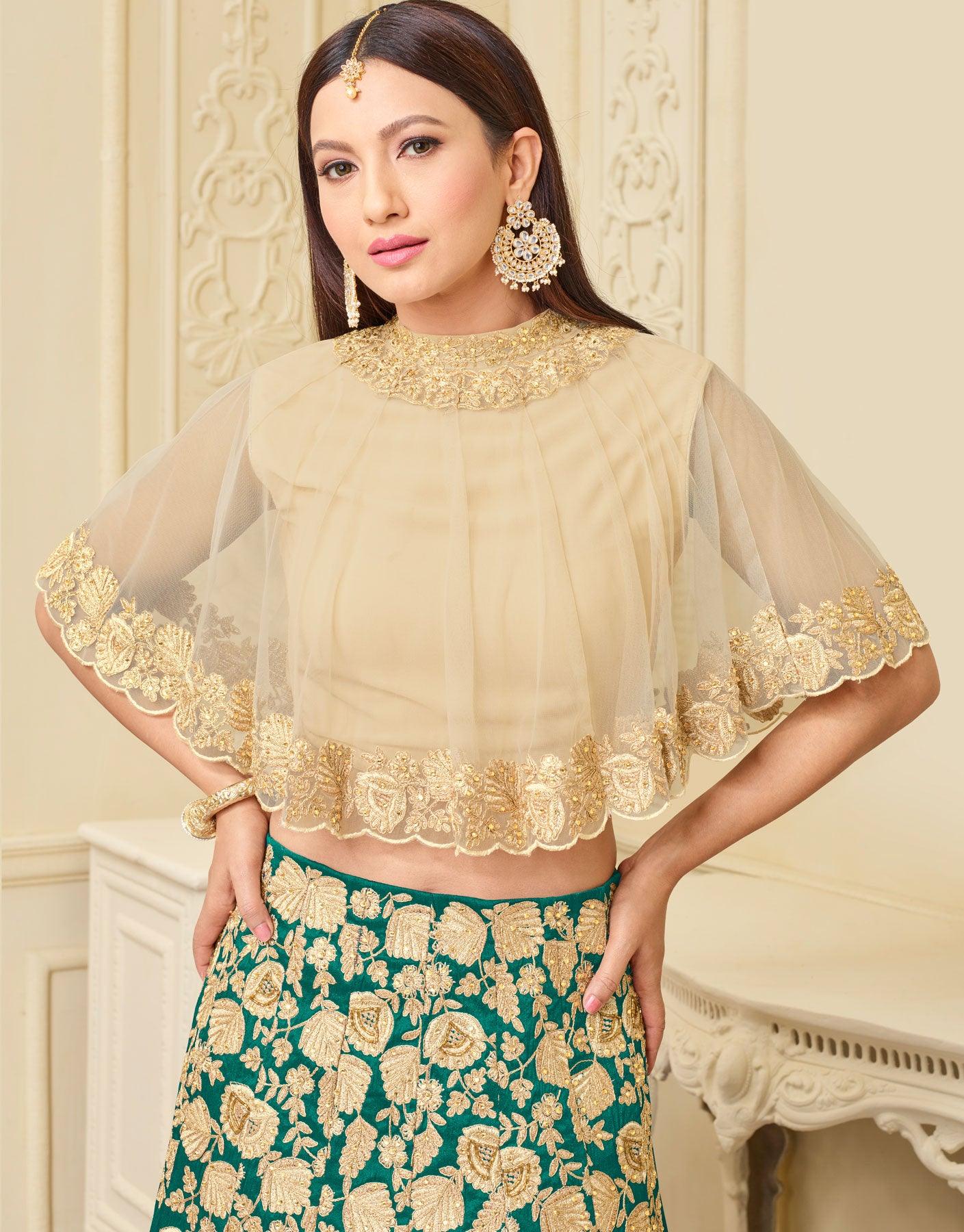 Mesmerising Green Designer Embroidered Mulberry Silk Lehenga Choli