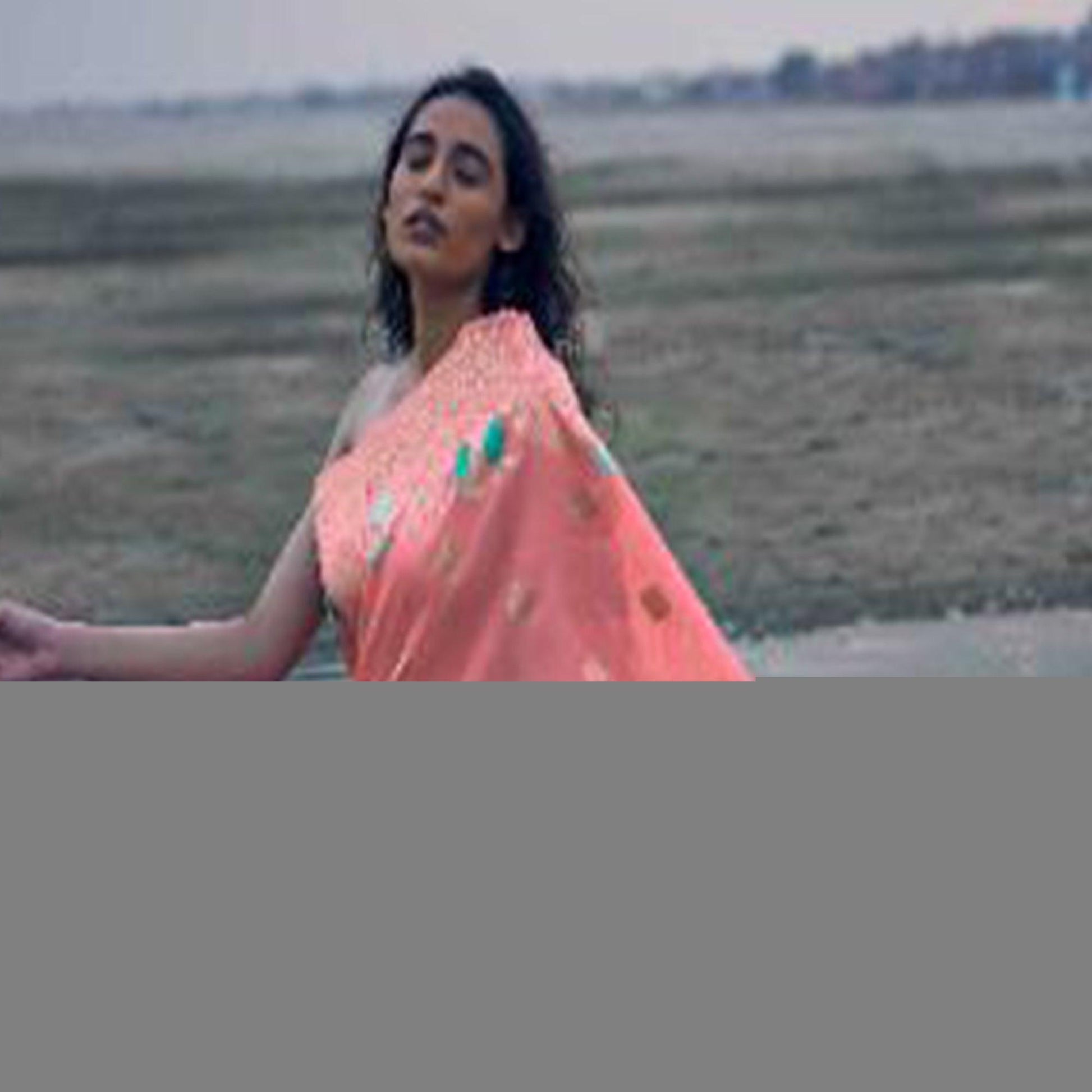 Mesmerising Pink Colored Festive Wear Woven Pure Linen Silk Saree