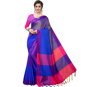 Mesmerising Rama Blue Colored Festive Wear Woven Sana Silk Saree