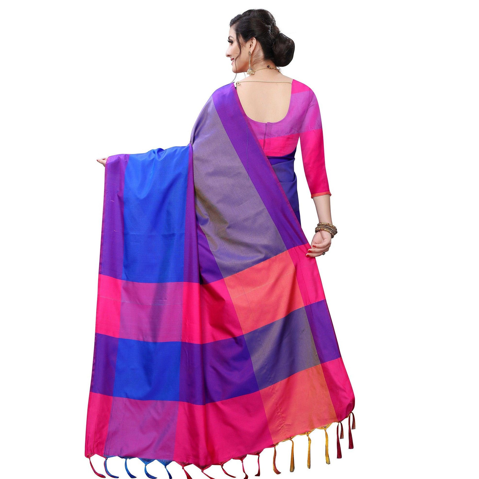 Mesmerising Rama Blue Colored Festive Wear Woven Sana Silk Saree