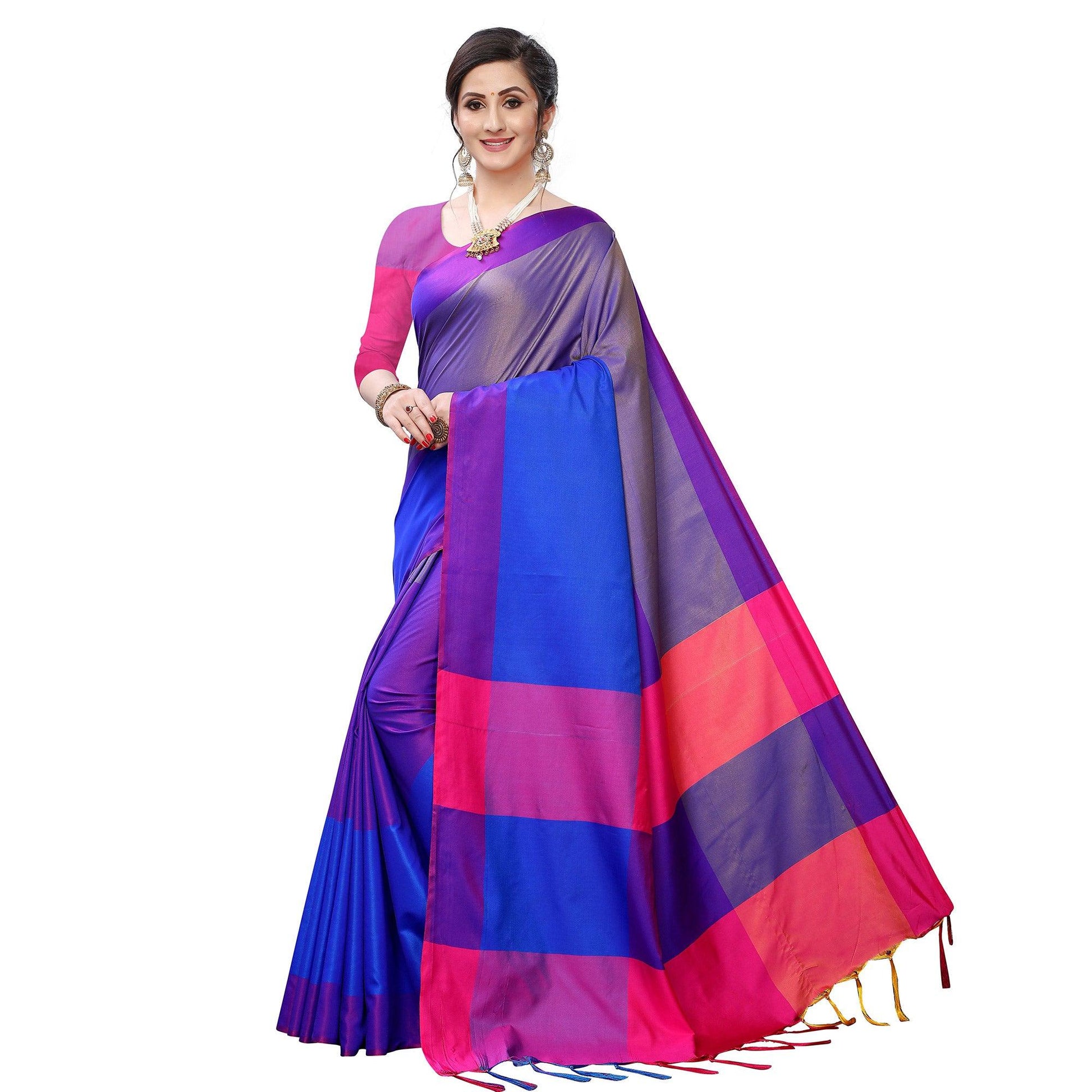 Mesmerising Rama Blue Colored Festive Wear Woven Sana Silk Saree