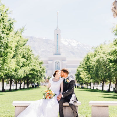 Mint and Tangerine Modern Wedding