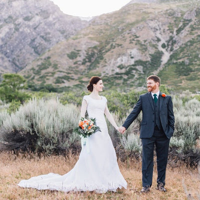 Mint and Tangerine Modern Wedding