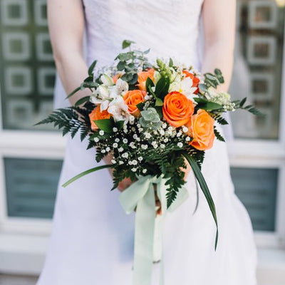 Mint and Tangerine Modern Wedding