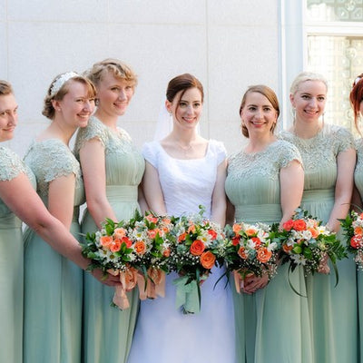 Mint and Tangerine Modern Wedding