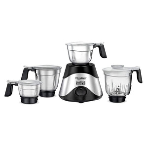 Prestige Macho 1000 Watts Pure Copper Motor Mixer Grinder with 4 Jars | Silver & Black