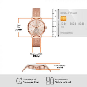 Michael Kors Portia Rose Gold Dial Women 37mm