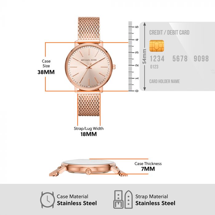 Michael Kors Pyper Rose Gold Dial Women 38mm