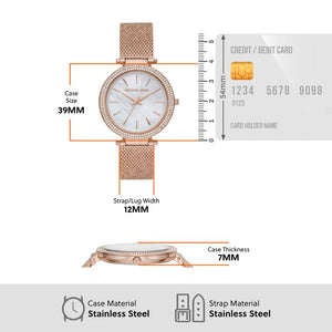 Michael Kors Darci White Dial Women 39mm