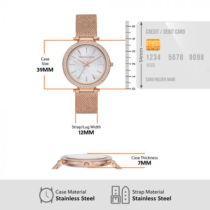 Michael Kors Darci White Dial Women 39mm