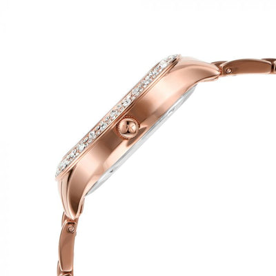Michael Kors Liliane White Dial & Rose Gold Chain Watch for Women