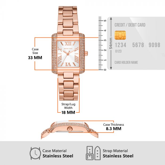 Michael Kors Emery White Dial Women 33mm