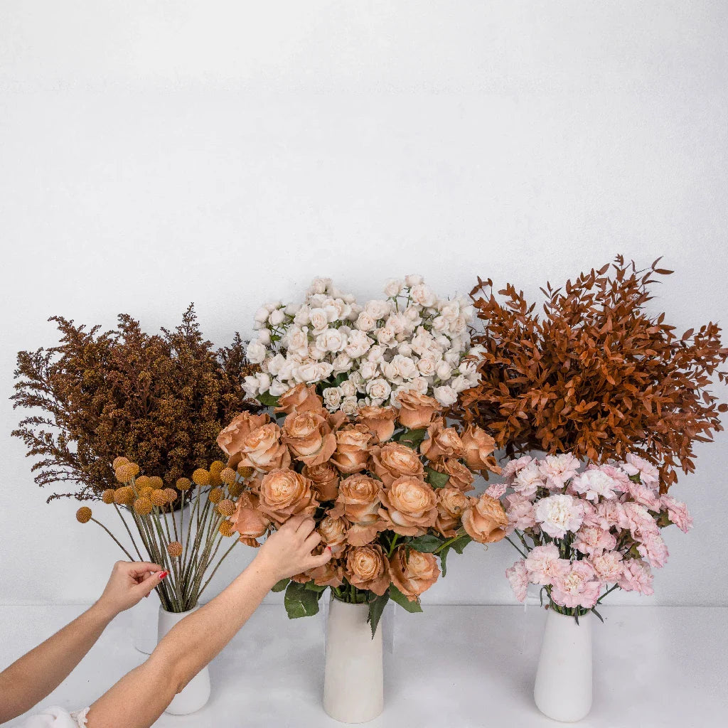 Mocha Brown Bouquet Bar Flower Kit