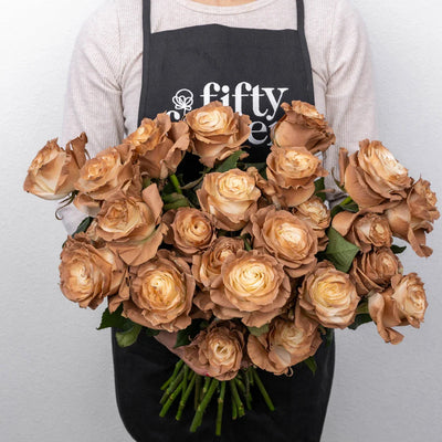 Mocha Brown Tinted Roses