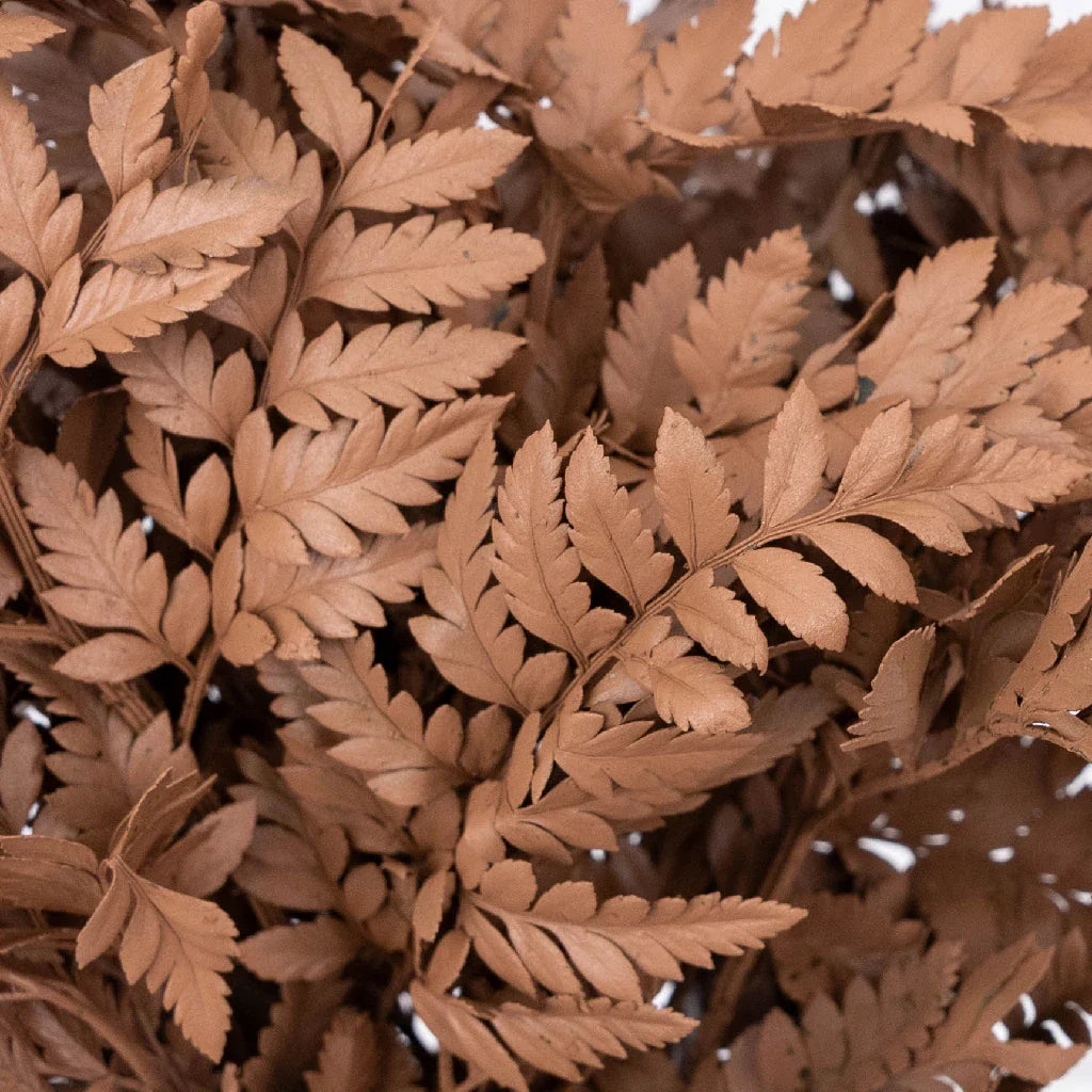 Mocha Mousse Leather Leaf Greenery
