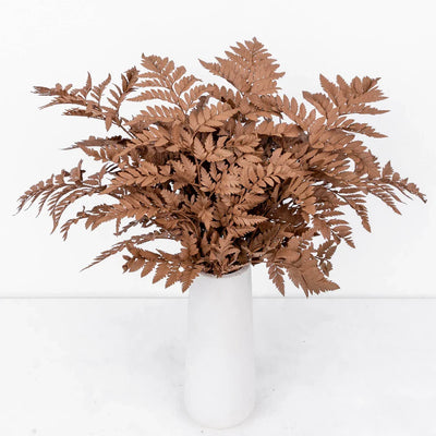 Mocha Mousse Leather Leaf Greenery