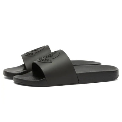 Moncler Basile Logo Black Sliders