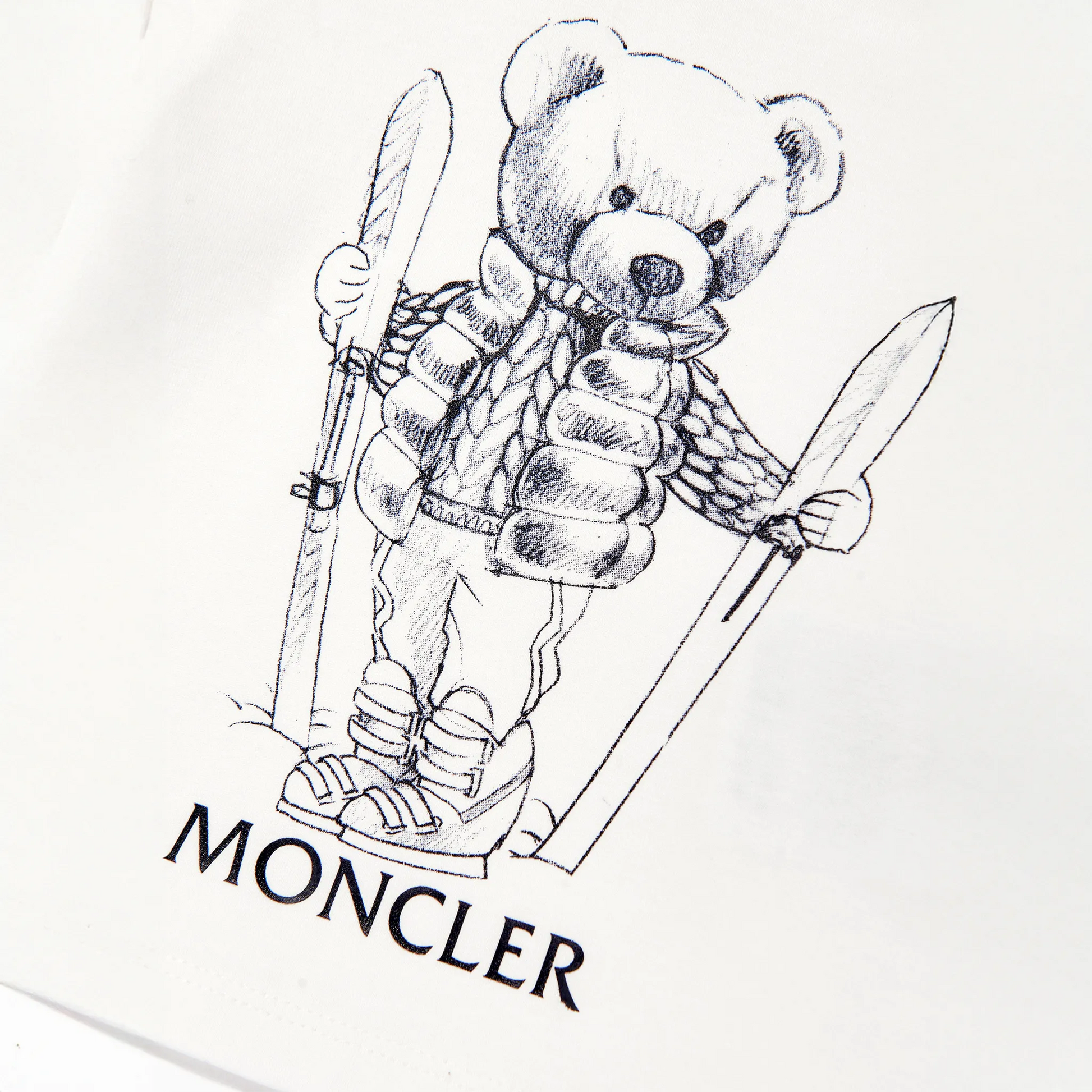 Moncler Enfant Baby Boys Ski Bear Ivory T-Shirt